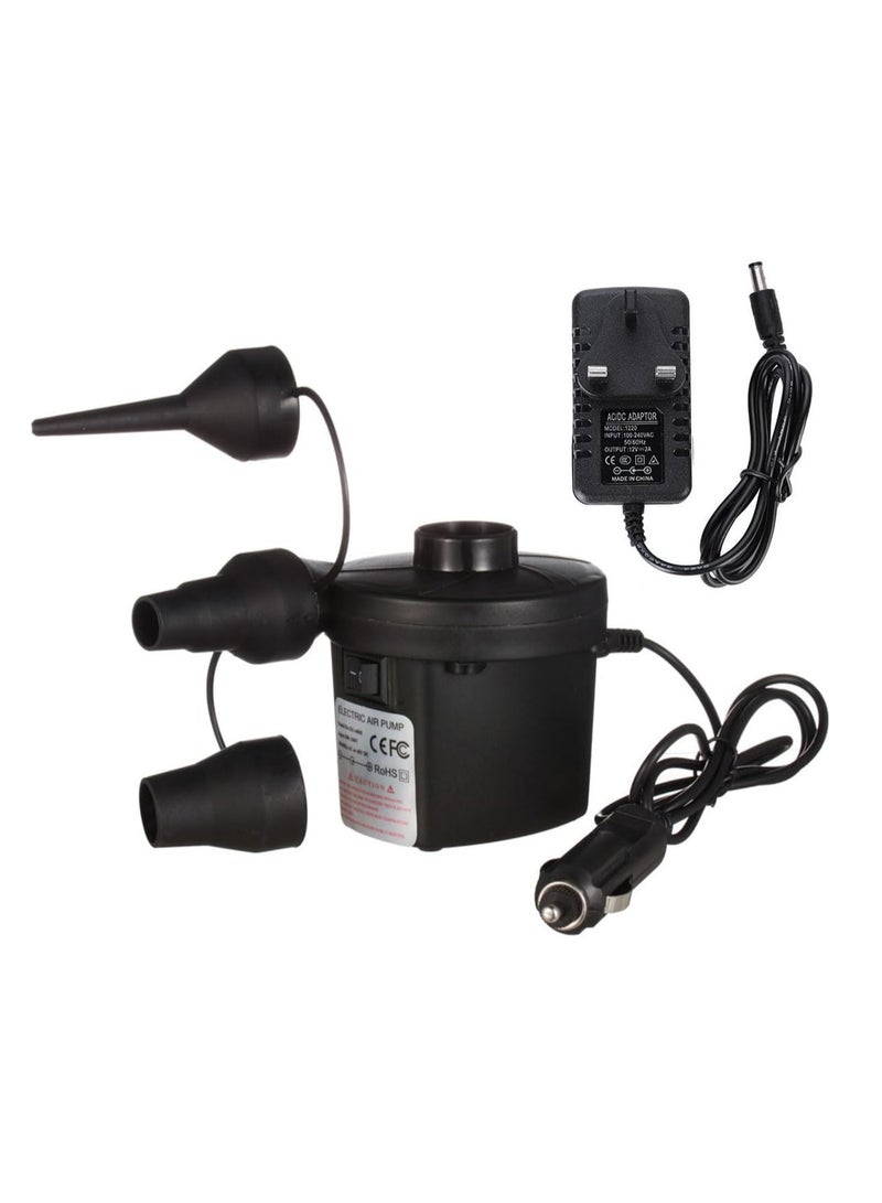 ECVV ECVV Electric Air Pump for Mattress/Inflatables, Portable Quick-Fill Air Pump with 3 Nozzles, Inflator Deflator for Outdoor Camping, Air Bed, Pool Toy - Image 1