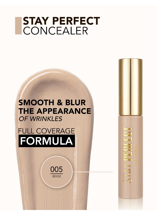 flormar Stay Perfect Concealer – 005 Beige – Buildable, Long-Wear, Matte Finish, High Pigment, Blendable New-005 Beige - Image 4
