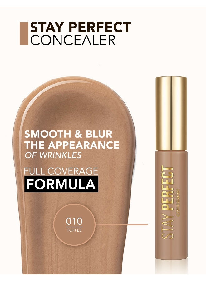 flormar Stay Perfect Concealer – 010 Toffee – Buildable, Long-Wear, Matte Finish, High Pigment, Blendable New-010 Toffee - Image 4