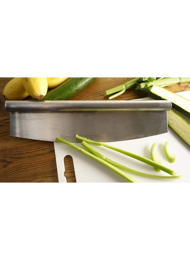 إي سي في في قطاعة بيتزا من الفولاذ المقاوم للصدأ بتصميم راكر، 14 بوصة حادة ومتعددة الاستخدامات - Image 5