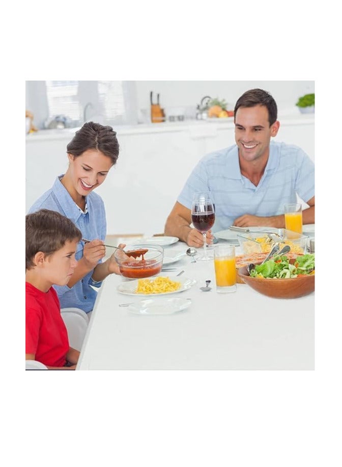 إي سي في في ECVV Heavy Duty Folding Table Centerfold, Ideal For Crafts, Outdoor Events, Picnic Table, BBQ Party, Camping Table, Convenient to Carry with Handle, Lightweight, Portable Table (White) (122x60x74cm) White 122x60x74 cm White  - Image 3