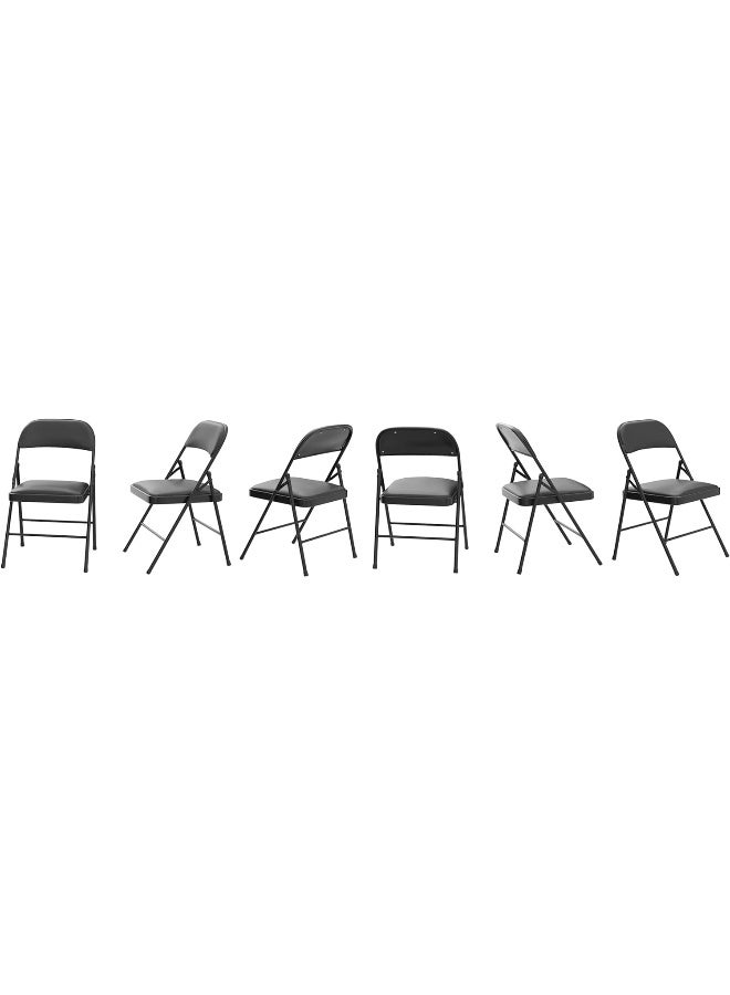 ECVV Folding Chair With Padded Seats Multi Functional Portable Chair For Home Dining Office Outdoor Fishing Black  - Image 5