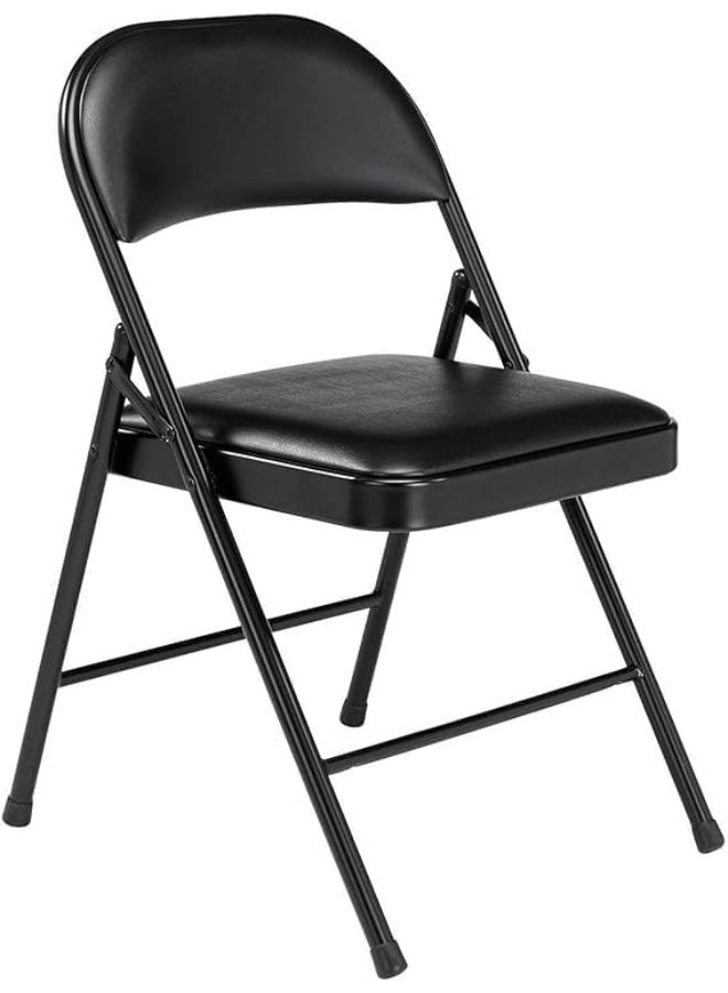 ECVV Folding Chair With Padded Seats Multi Functional Portable Chair For Home Dining Office Outdoor Fishing Black  - Image 1