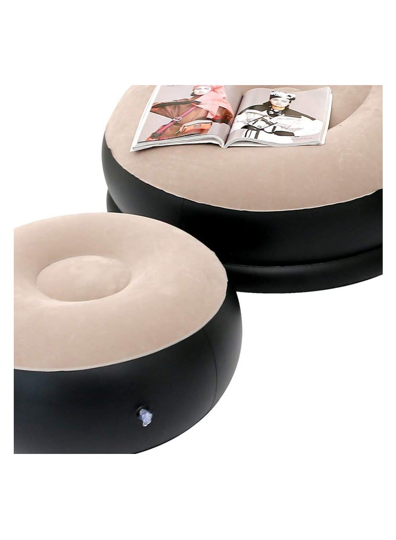 إي سي في في Inflatable Sofa - Inflatable Lounge Chairs 98x116x83cm|Air Couch Footrest 31x62cm, Lazy Necessity Furniture|Gaming|Reading & Movie Watching Lounger|Outdoor Travel Camping Picnic | Colour Assorted Assorted  - Image 4