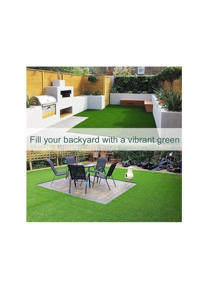 ECVV 26mm Artificial Grass Carpet Green, Artificial Grass Turf For Home Outdoor Front, Garden Decoration, Play Ground, Pool Area, Backyard, Patio, Balcony, |200cm*900cm| - Image 5
