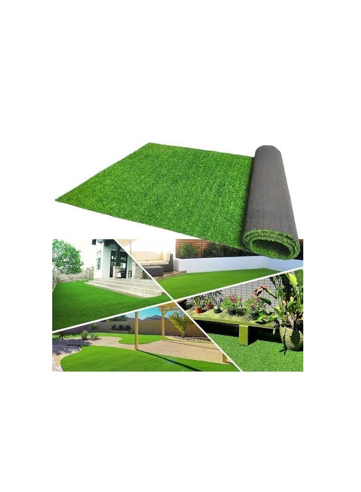 ECVV 26mm Artificial Grass Carpet Green, Artificial Grass Turf For Home Outdoor Front, Garden Decoration, Play Ground, Pool Area, Backyard, Patio, Balcony, |200cm*400cm| - Image 2