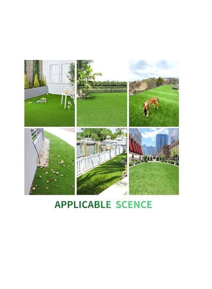 ECVV 26mm Artificial Grass Carpet Green, Artificial Grass Turf For Home Outdoor Front, Garden Decoration, Play Ground, Pool Area, Backyard, Patio, Balcony, |200cm*400cm| - Image 4