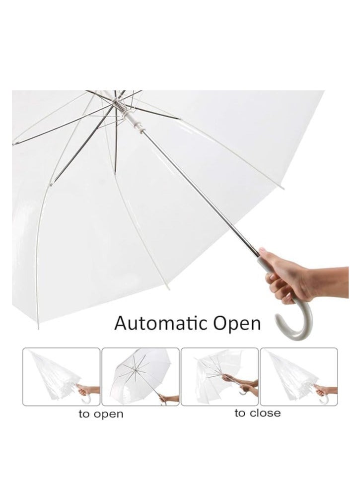 ECVV ECVV Folding Umbrellas Travel Umbrella, Transparent Umbrella Pocket Umbrella, Portable Compact Protection, Small Light Weight Waterproof |White|  - Image 5