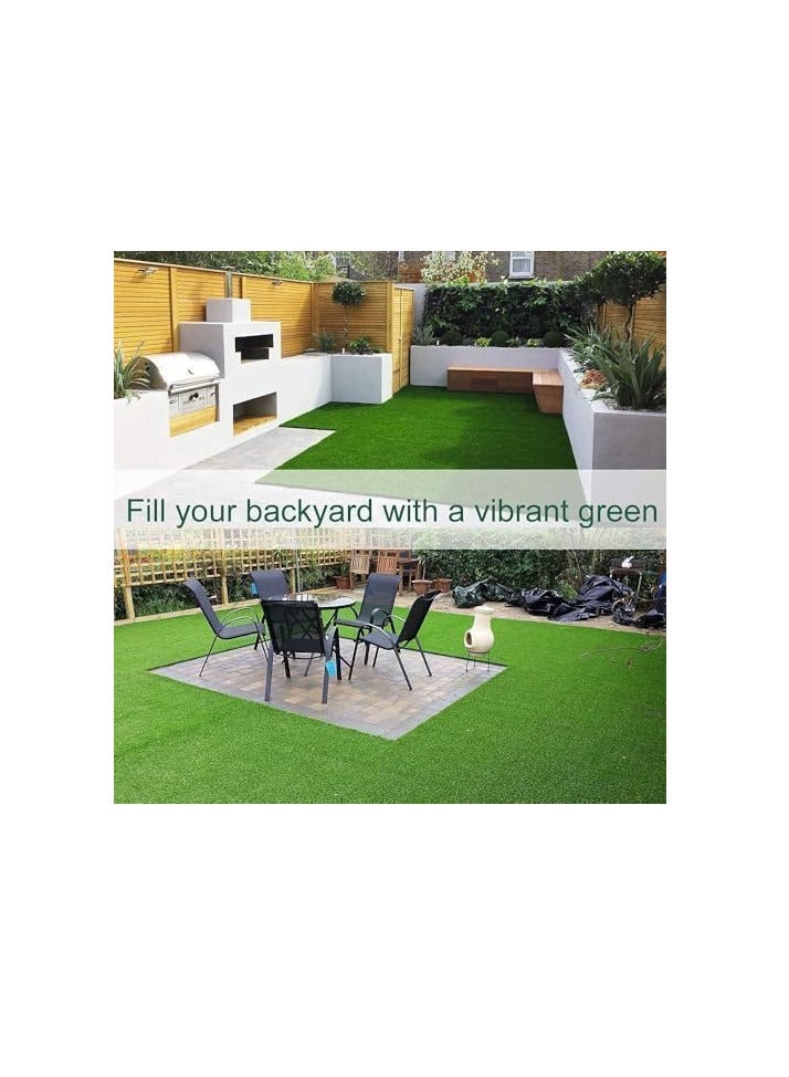 ECVV 26mm Artificial Grass Carpet Green, Artificial Grass Turf For Home Outdoor Front, Garden Decoration, Play Ground, Pool Area, Backyard, Patio, Balcony, |200cm*700cm| - Image 5