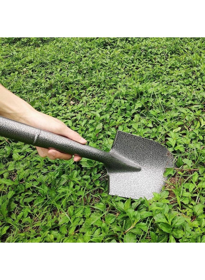 إي سي في في Shovel for Digging, Garden Spade Metal, Heavy Duty Round Point Shovel Garden Tool with D-Handle, All Stainless Steel Made Snow Shovel-75cm SILVER  - Image 5