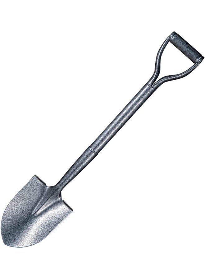 إي سي في في Shovel for Digging, Garden Spade Metal, Heavy Duty Round Point Shovel Garden Tool with D-Handle, All Stainless Steel Made Snow Shovel-75cm SILVER  - Image 1
