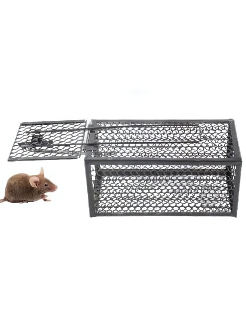 إي سي في في ECVV Humane Rat Trap, Live Mouse Rat Trap Cage, Thicken Steel Mice Traps for Small Rodent Animals, for Indoor and Outdoor..28x14x14 cm  - Image 1