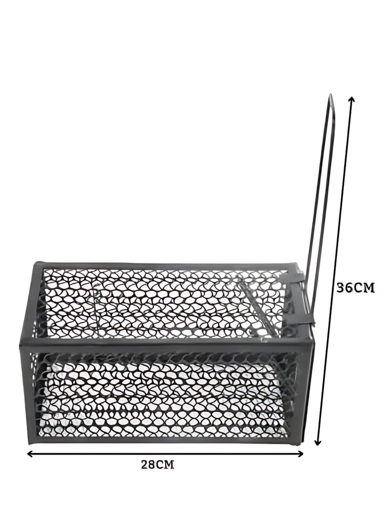 إي سي في في ECVV Humane Rat Trap, Live Mouse Rat Trap Cage, Thicken Steel Mice Traps for Small Rodent Animals, for Indoor and Outdoor..28x14x14 cm  - Image 2