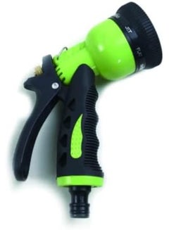 ECVV Garden Hose Nozzle Hand Sprayer High Pressure Spray Gun With 8 Pattern Settings Watering - Pistol Grip Green and Black  - Image 2