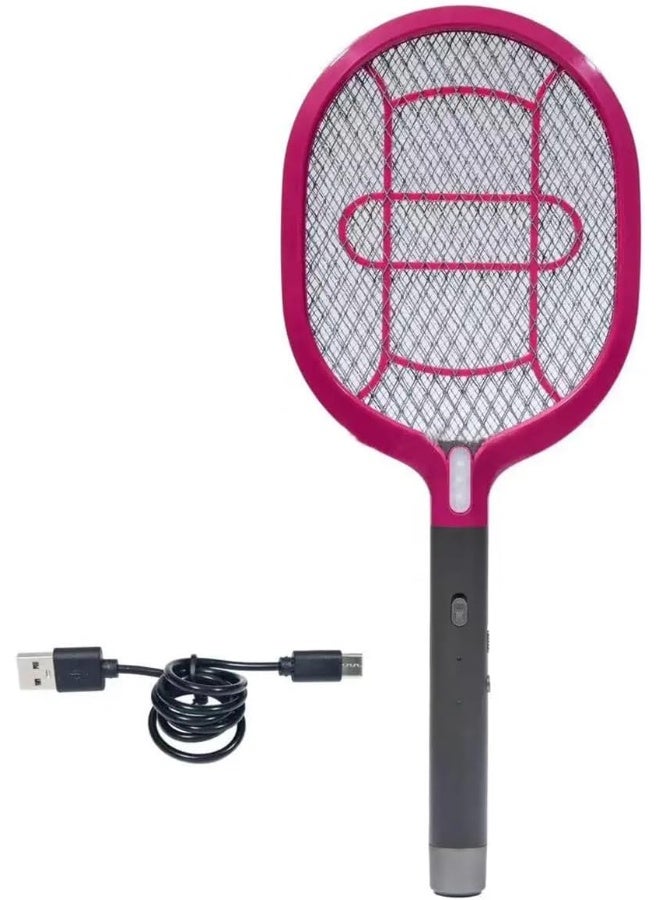 إي سي في في Mosquito Bug Swatter USB Rechargeable Electric Mosquito and Pest Killer Racket Indoor and Outdoor Use Assorted  - Image 1