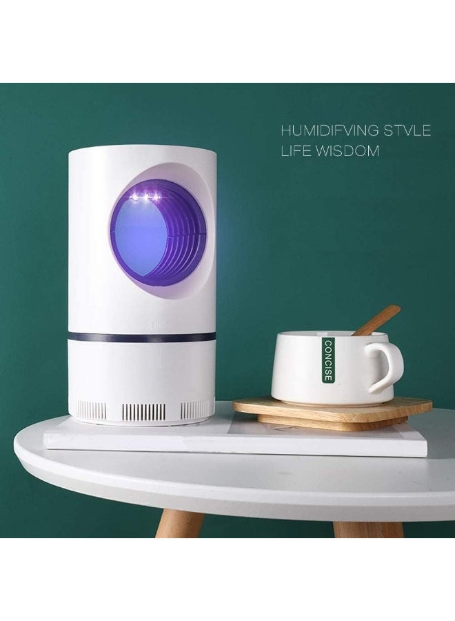 ECVV Bug Zapper, Electric Mosquito & Fly Killer - Insect Attractant Trap Powerful Bug Zapper Light, Hangable Mosquito Lamp for Home, Indoor, Outdoor, Patio White - Image 3