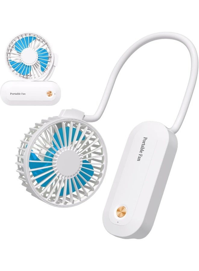 إي سي في في 3 in 1 Versatile Small Fan Portable Handheld Fan Rechargeable Foldable Fan 3 Speeds Air Circulatory Fan for Travel Office Room Household White  - Image 1