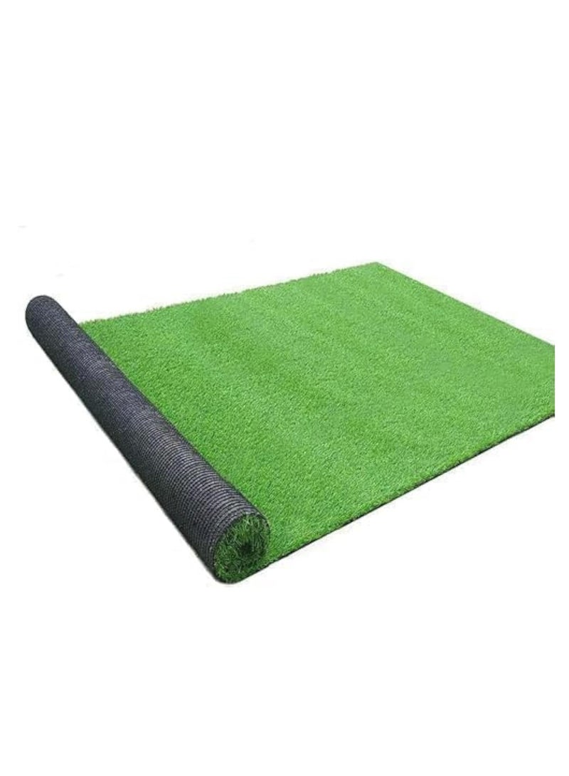 ECVV ECVV 26mm Artificial Grass Carpet Green, Artificial Grass Turf For Home Outdoor Front, Garden Decoration, Play Ground, Pool Area, Backyard, Patio, Balcony, |200cm*800cm| Silver and Black  - Image 1