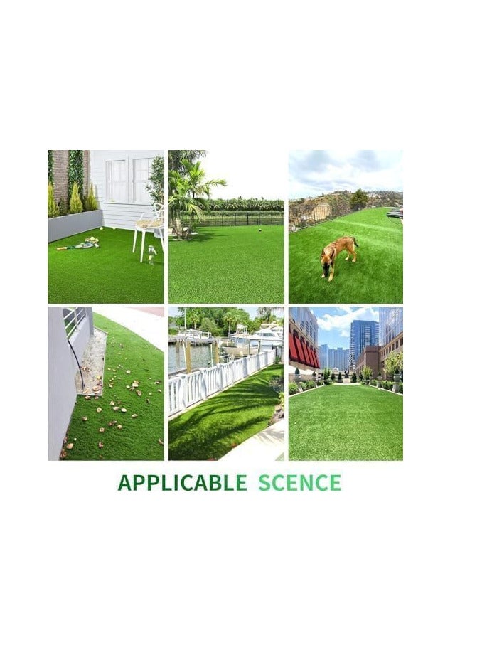 ECVV ECVV 26mm Artificial Grass Carpet Green, Artificial Grass Turf For Home Outdoor Front, Garden Decoration, Play Ground, Pool Area, Backyard, Patio, Balcony, |200cm*600cm|  - Image 4
