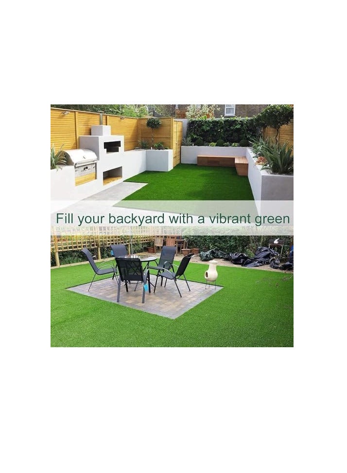 ECVV ECVV 26mm Artificial Grass Carpet Green, Artificial Grass Turf For Home Outdoor Front, Garden Decoration, Play Ground, Pool Area, Backyard, Patio, Balcony, |200cm*600cm|  - Image 5