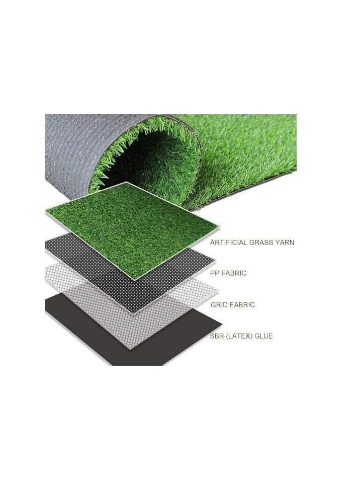 ECVV 26mm Artificial Grass Carpet Green, Artificial Grass Turf For Home Outdoor Front, Garden Decoration, Play Ground, Pool Area, Backyard, Patio, Balcony - Image 5