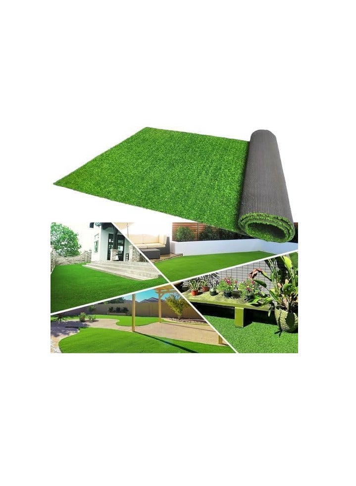 ECVV ECVV 26mm Artificial Grass Carpet Green, Artificial Grass Turf For Home Outdoor Front, Garden Decoration, Play Ground, Pool Area, Backyard, Patio, Balcony, |200cm*500cm|  - Image 2