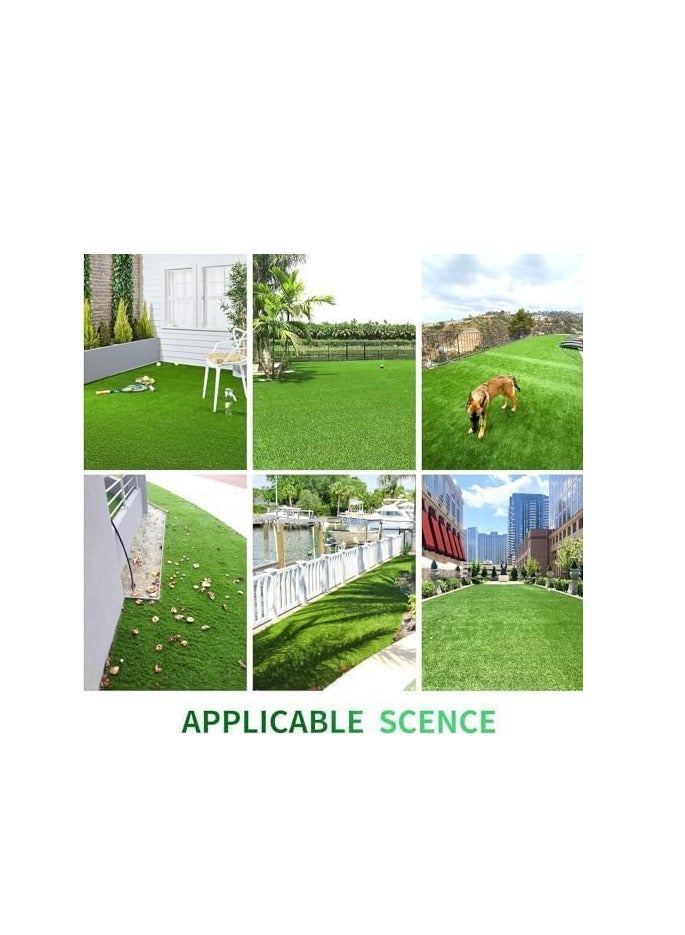 ECVV ECVV 26mm Artificial Grass Carpet Green, Artificial Grass Turf For Home Outdoor Front, Garden Decoration, Play Ground, Pool Area, Backyard, Patio, Balcony, |200cm*500cm|  - Image 4