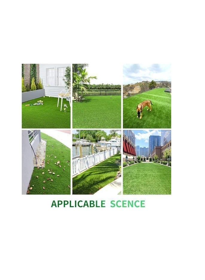 ECVV ECVV 26mm Artificial Grass Carpet Green, Artificial Grass Turf For Home Outdoor Front, Garden Decoration, Play Ground, Pool Area, Backyard, Patio, Balcony, |200cm*200cm|  - Image 5