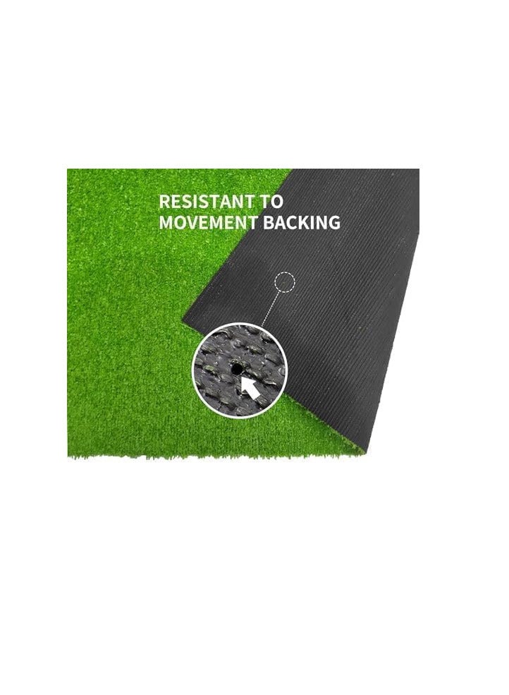 ECVV ECVV 26mm Artificial Grass Carpet Green, Artificial Grass Turf For Home Outdoor Front, Garden Decoration, Play Ground, Pool Area, Backyard, Patio, Balcony, |200cm*200cm|  - Image 2