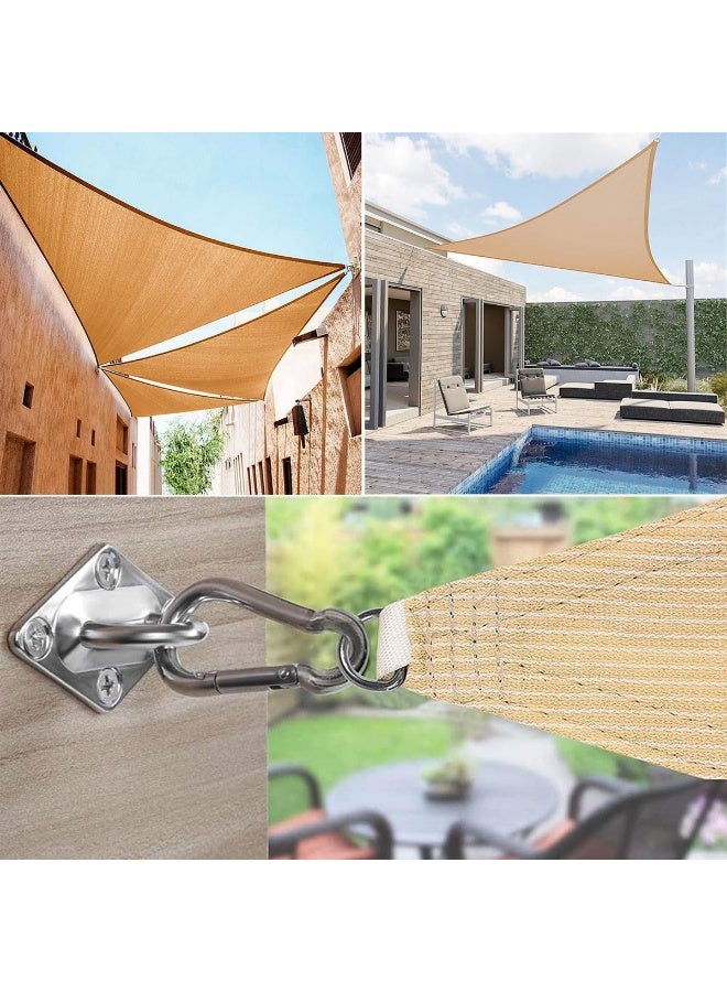 إي سي في في Sun Shade Sail Fixing Kit - M6 Heavy Duty Hardware Set with 304 Stainless Steel, Adjustable Turnbuckle & Wall Brackets for Garden Triangle & Square Shades Yellow  - Image 5