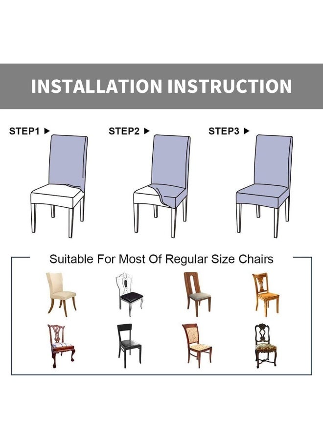 إي سي في في 1 PCS Chair Covers, Elastic Modern Protector Chair Covers, Wedding Party Banquet Decoration, Bi-Elastic Fitted Cover, Very Easy to Clean and Durable, Universal  - Image 3