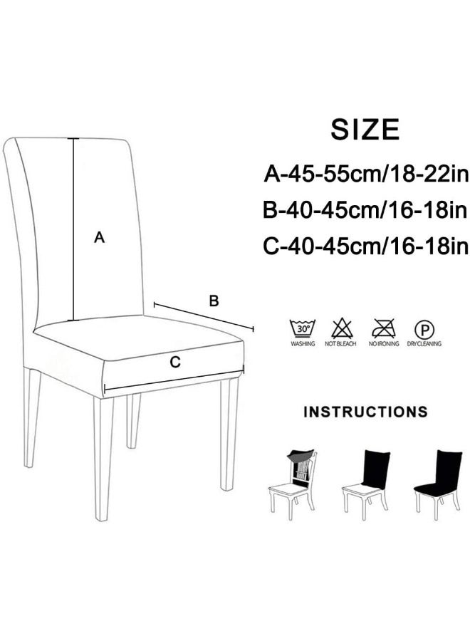 إي سي في في 1 PCS Chair Covers, Elastic Modern Protector Chair Covers, Wedding Party Banquet Decoration, Bi-Elastic Fitted Cover, Very Easy to Clean and Durable, Universal  - Image 4