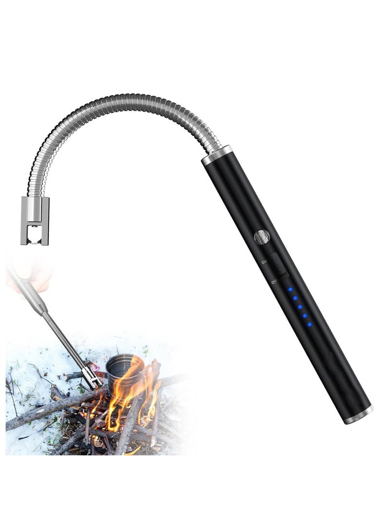 ECVV Electric Arc Lighter, Plasma Lighter Flameless Rechargeable USb Lighter Wind & Weatherproof Lighter For Kitchen, Barbecue, Candles, Fireworks, Gas Stove, Black - Image 1