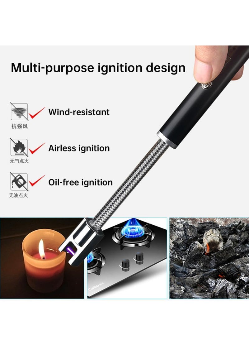 ECVV Electric Arc Lighter, Plasma Lighter Flameless Rechargeable USb Lighter Wind & Weatherproof Lighter For Kitchen, Barbecue, Candles, Fireworks, Gas Stove, Black - Image 4