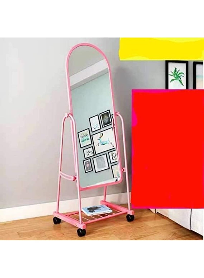 إي سي في في ECVV Metal Framed Decorative Dressing Floor Standing Mirror, Full Body Mirror 32.5x42.5x160cm Black  - Image 5