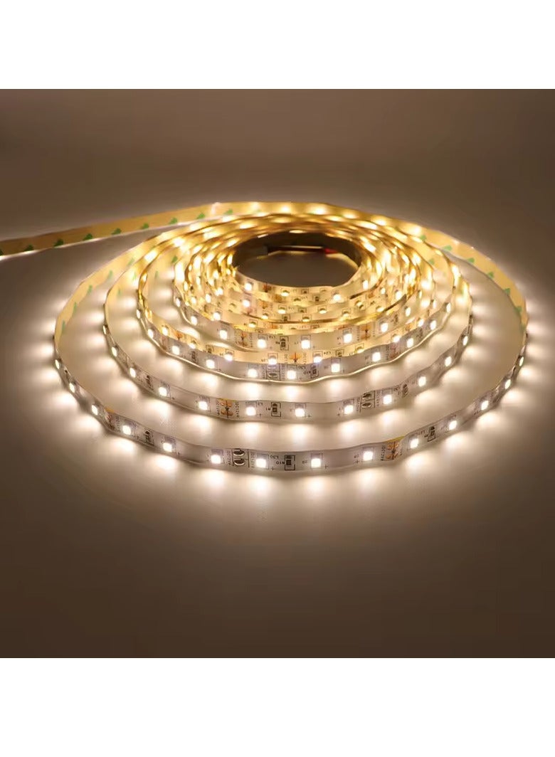 ECVV ECVV® LED Strip Battery Operated | 2 Meter 150 LED Battery LED Strip, White Led Strip | Waterproof LED Lights Strip Battery Operated Outdoor and Indoor | Self-Adhesive | White Colour | White  - Image 1