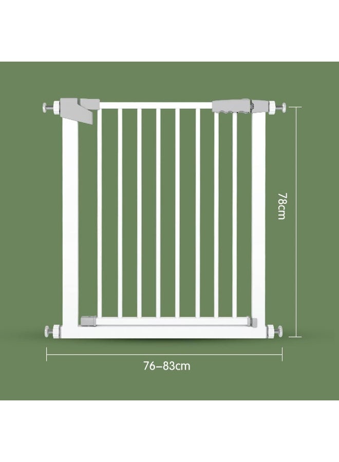 ECVV Okbuynow Dog Gate Pet Fence Extra Wide Easy Walk Thru Safety Gate With Auto Close For Indoor House Stairs Doorways (76-83 cm), White, Safegate White - Image 4