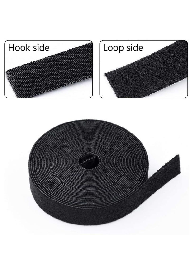 إي سي في في 10 Meter Reusable Fastening Tape 1 Roll, Double Side Cord Tie Strap for Organizer or Storage, Cable Organizer Wire Straps for Electronics Accessories  - Image 3