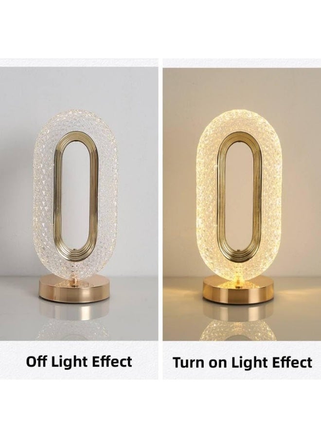 إي سي في في مصباح طاولة LED بدون سلك مع لمسة للتحكم في السطوع مصباح روماني من الكريستال ضوء ليلي محمول مصابيح بجانب السرير مع صندوق للمقهى | الفندق | البار - Image 2