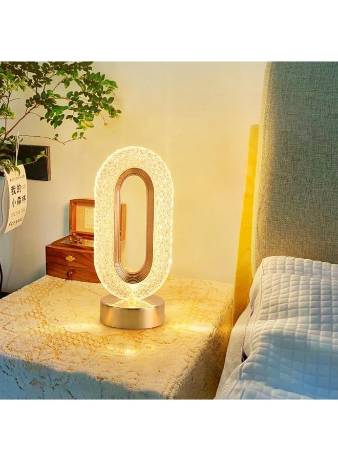 إي سي في في مصباح طاولة LED بدون سلك مع لمسة للتحكم في السطوع مصباح روماني من الكريستال ضوء ليلي محمول مصابيح بجانب السرير مع صندوق للمقهى | الفندق | البار - Image 5