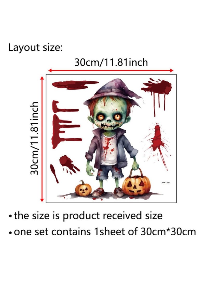 ECVV Halloween Horror Toilet Sticker PVC Pumpkin Sticker for Halloween Party Washroom Sticker Halloween Horror Home Decorations Wall Sticker  - Image 3