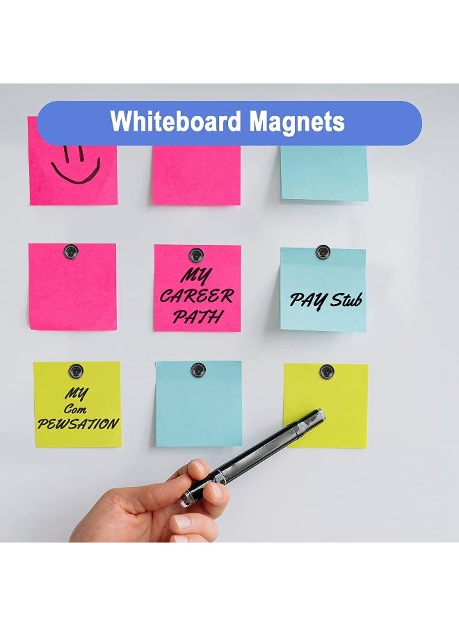 ECVV Refrigerator Magnets, 24pcs Magnetic Push Pins, Magnets for Fridge, Black Brushed Push Pins Magnets Magnetic Perfect for Whiteboard, Map, Kitchen Home Office School Classroom Black - Image 5