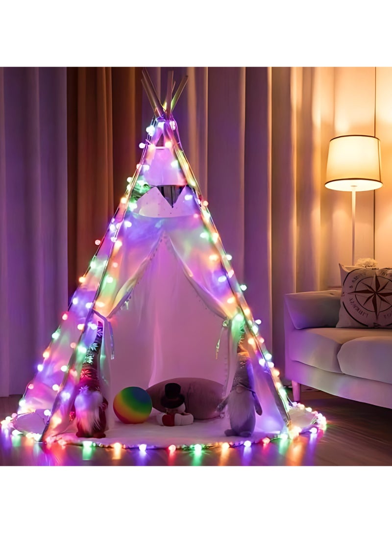 إي سي في في Crystal Globe Ball String Lights, 3 Meter Battery Operated String Fairy Lights For Home | Office | Diwali | EID | Wedding  - Image 2