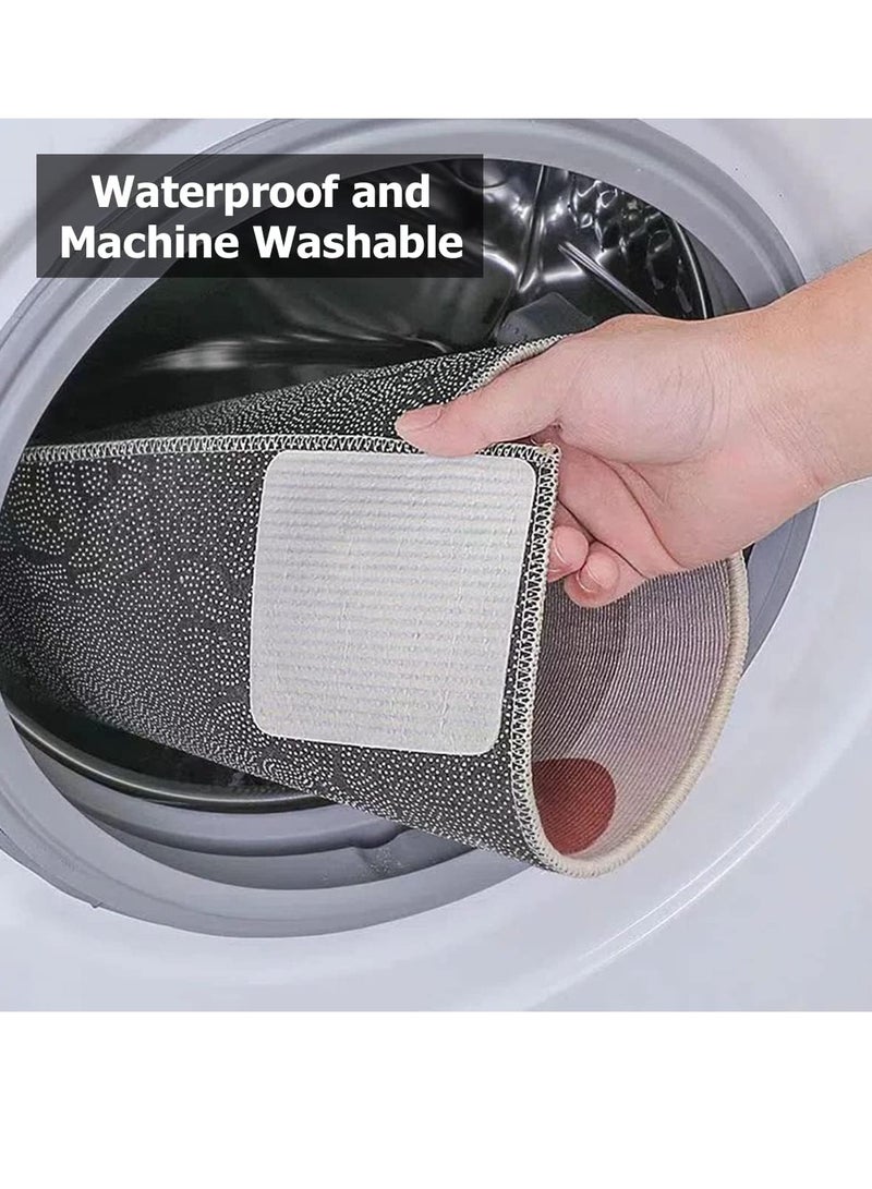 ECVV 4pcs Rug Pad Grippers Washable and Reusable Anti-Slip Carpet Gripper Non-Slip Rug Pads for Area Rugs, Grip Rug Corners to Prevent Sliding Red/Black  - Image 4