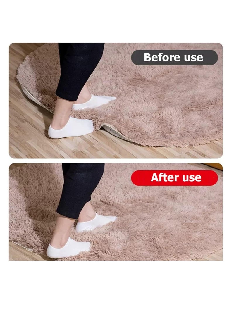 ECVV 4pcs Rug Pad Grippers Washable and Reusable Anti-Slip Carpet Gripper Non-Slip Rug Pads for Area Rugs, Grip Rug Corners to Prevent Sliding Red/Black  - Image 2
