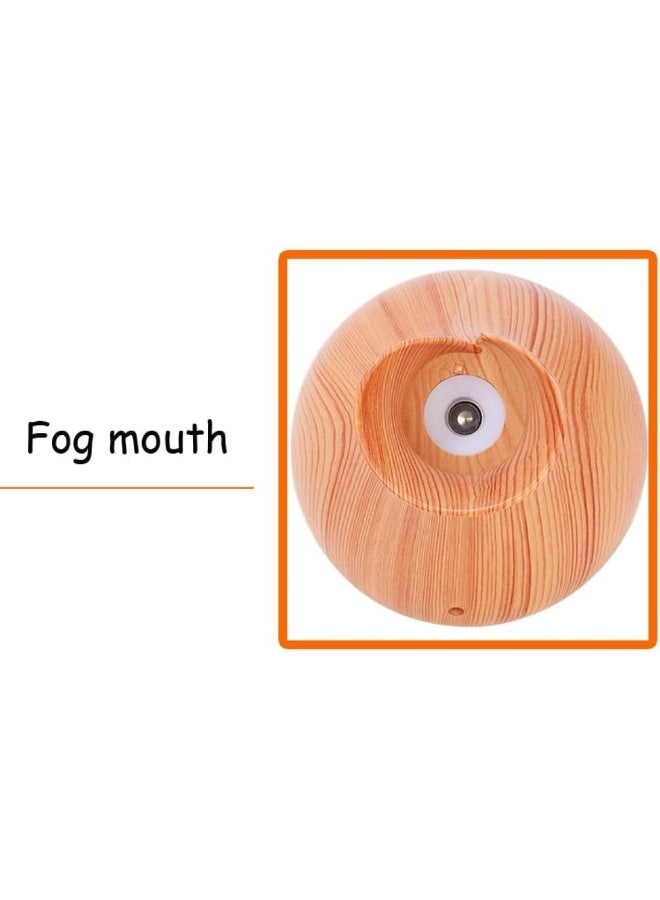 ECVV Essential Oil Diffuser, 130ml, Wood Grain Aromatherapy Diffuser, Cool Mist Humidifier with 7 Color Changing LED Lights and Timer Settings, Waterless Auto off, USB Mini Ultrasonic Humidifier Yellow - Image 5