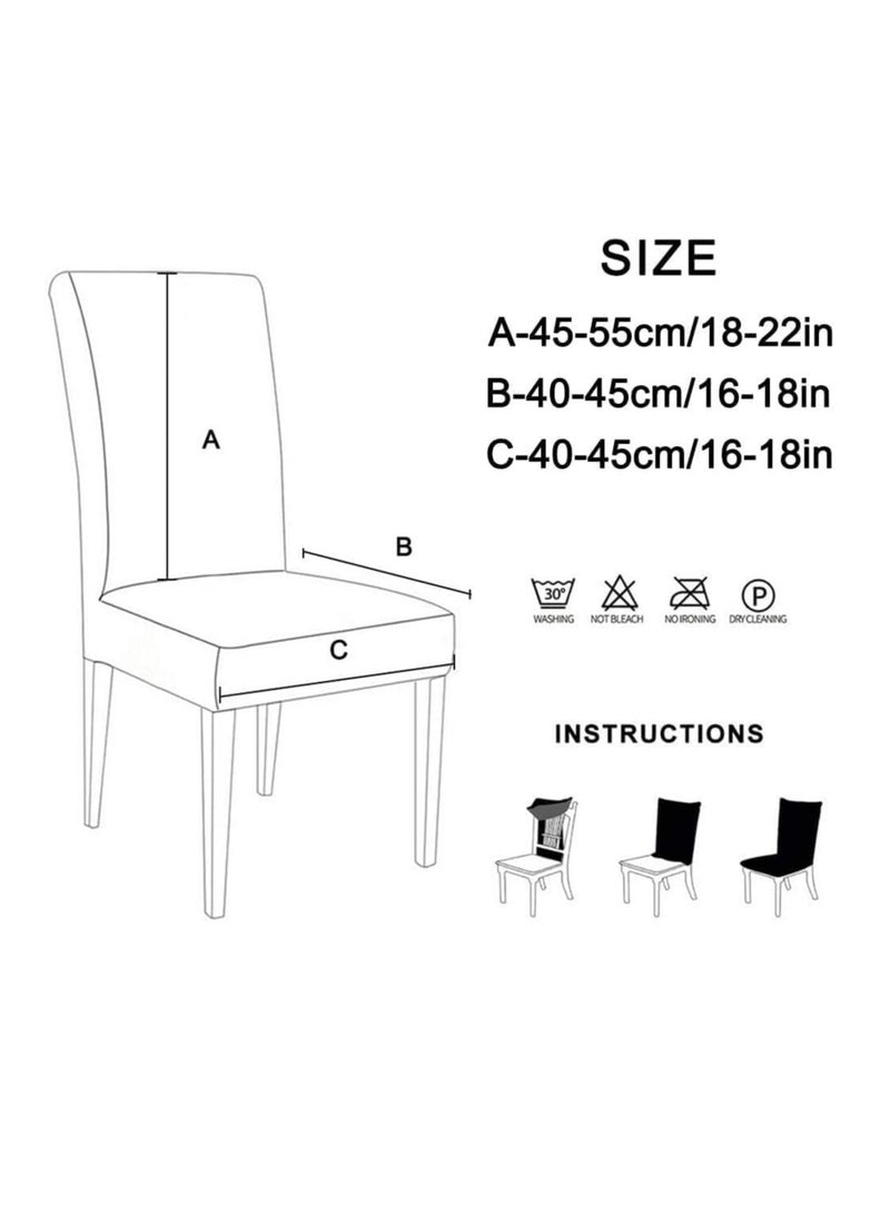 إي سي في في 1 PCS Chair Covers, Elastic Modern Protector Chair Covers, Wedding Party Banquet Decoration, Bi-Elastic Fitted Cover, Very Easy to Clean and Durable, Universal | Random Color |  - Image 4