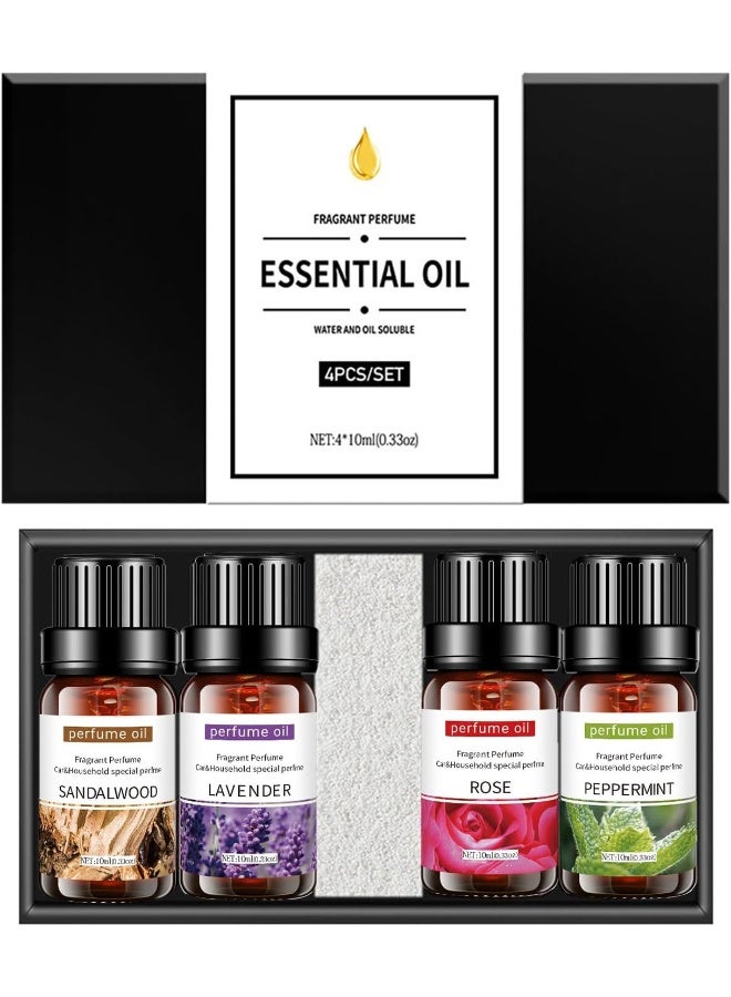 ECVV 4Pcs Essential Oil Set 10Ml Each Bottle For Humidifier Oil Fragrance Diffuser Home Fragrance Refill Oils Gift Set - Image 1