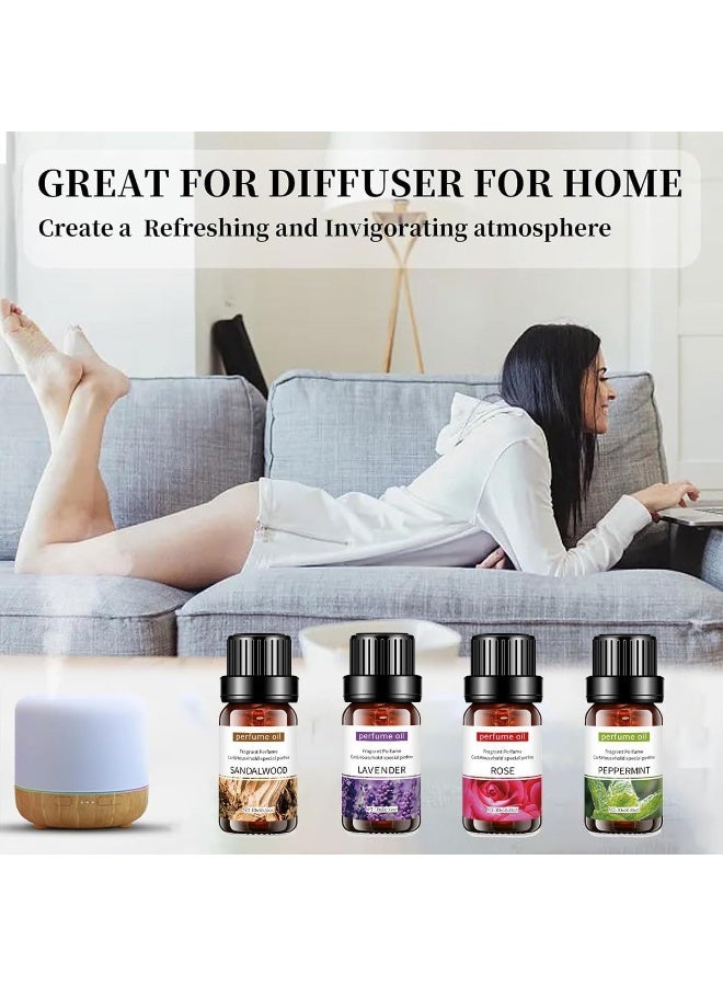 ECVV 4Pcs Essential Oil Set 10Ml Each Bottle For Humidifier Oil Fragrance Diffuser Home Fragrance Refill Oils Gift Set - Image 5