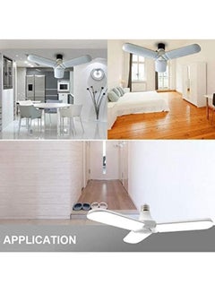 ECVV 45W E27 228leds Super Bright Foldable Fan Blade Angle LED Bulb White  - Image 5
